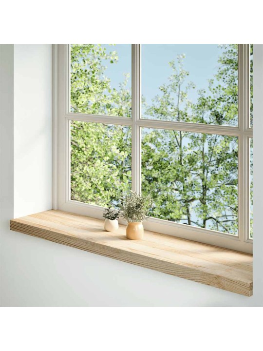 ikkunalaudat 2 kpl Käsittelemätön 110x30x2 cm massiivipuutammea