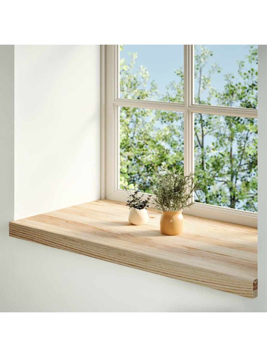 ikkunalaudat 2 kpl Käsittelemätön 90x40x2 cm massiivipuutammea