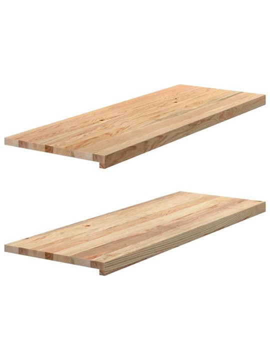 ikkunalaudat 2 kpl Käsittelemätön 110x40x2 cm massiivipuutammea