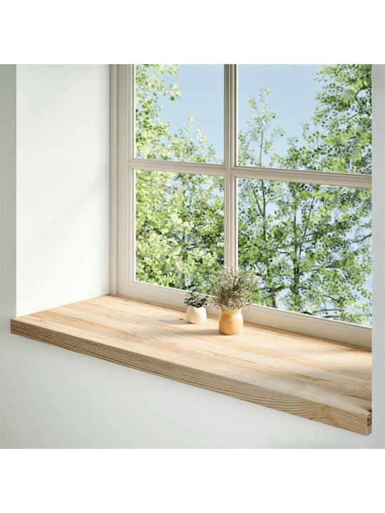 ikkunalaudat 2 kpl Käsittelemätön 110x40x2 cm massiivipuutammea