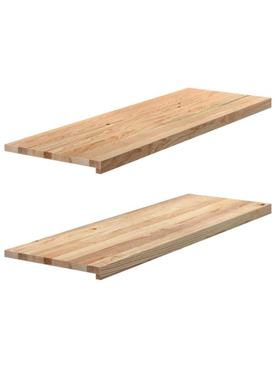 ikkunalaudat 2 kpl Käsittelemätön 120x40x2 cm massiivipuutammea