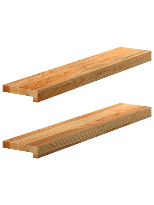 ikkunalaudat 2 kpl vaaleanruskea 80x15x2 cm massiivipuutammea