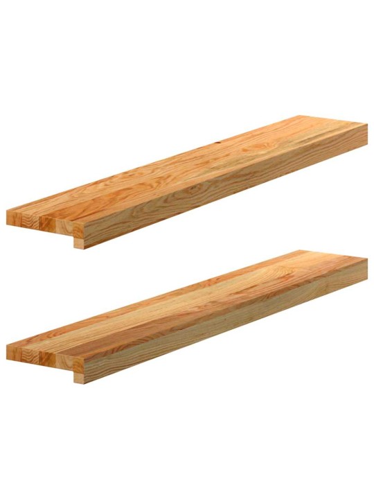 ikkunalaudat 2 kpl vaaleanruskea 90x15x2 cm massiivipuutammea