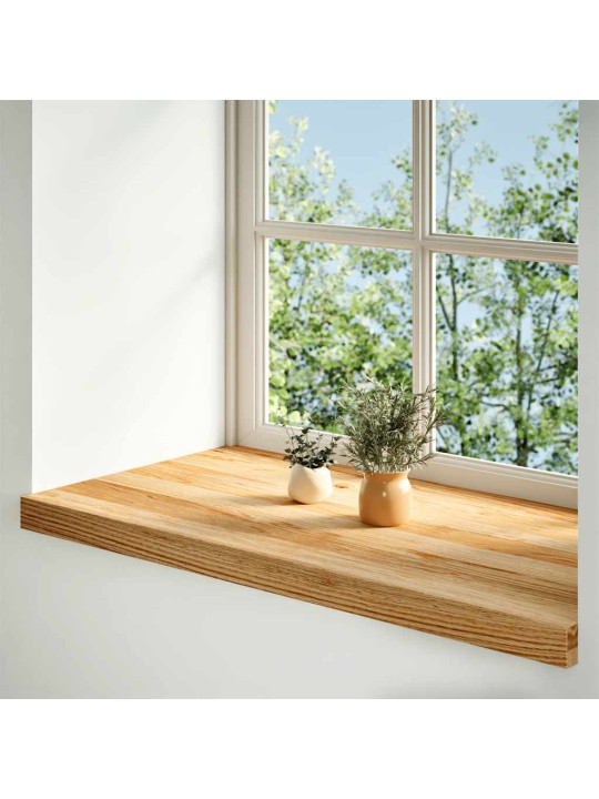 Ikkunalaudat 2 kpl vaaleanruskea 70x40x2 cm massiivipuutammea
