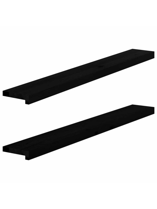 ikkunalaudat 2 kpl tummanruskea 120x15x2 cm massiivipuutammea