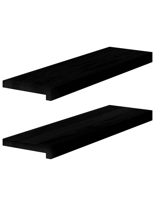 Ikkunalaudat 2 kpl tummanruskea 70x20x2 cm massiivipuutammea