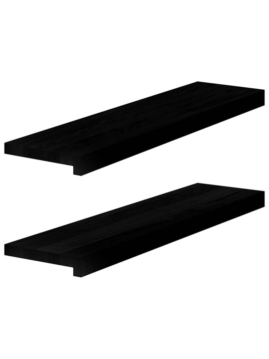 Ikkunalaudat 2 kpl tummanruskea 80x20x2 cm massiivipuutammea