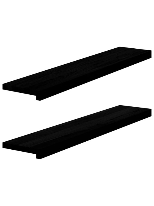 ikkunalaudat 2 kpl tummanruskea 100x20x2 cm massiivipuutammea