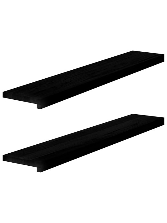 ikkunalaudat 2 kpl tummanruskea 110x20x2 cm massiivipuutammea