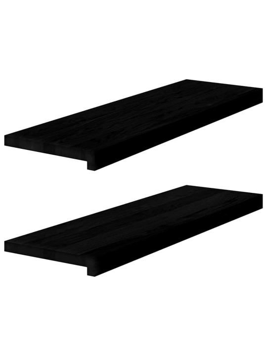 Ikkunalaudat 2 kpl tummanruskea 80x25x2 cm massiivipuutammea