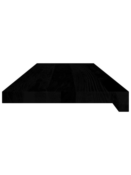 Ikkunalaudat 2 kpl tummanruskea 80x25x2 cm massiivipuutammea