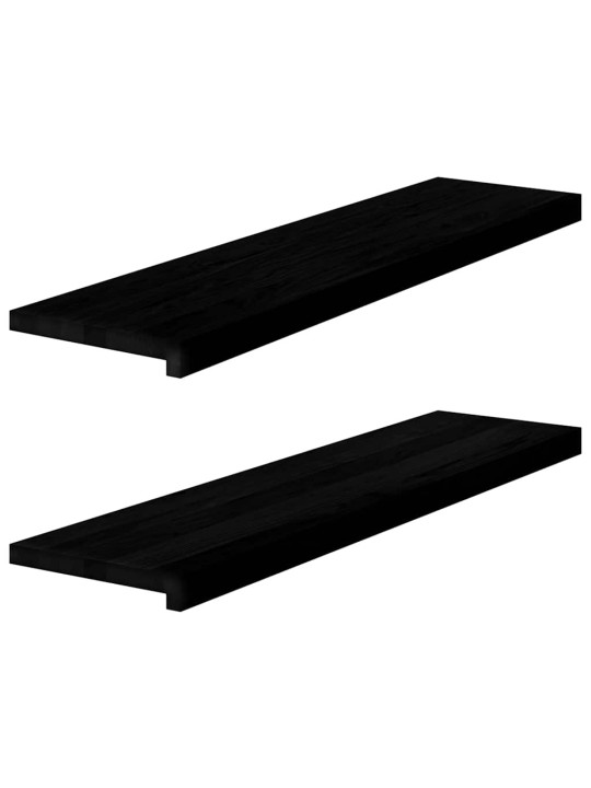 ikkunalaudat 2 kpl tummanruskea 100x25x2 cm massiivipuutammea