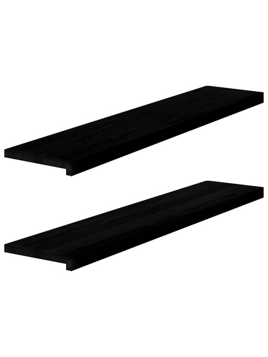 ikkunalaudat 2 kpl tummanruskea 120x25x2 cm massiivipuutammea