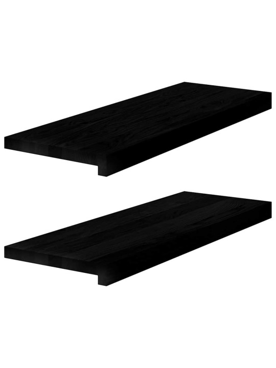 Ikkunalaudat 2 kpl tummanruskea 70x30x2 cm massiivipuutammea