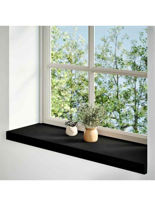 Ikkunalaudat 2 kpl tummanruskea 70x30x2 cm massiivipuutammea