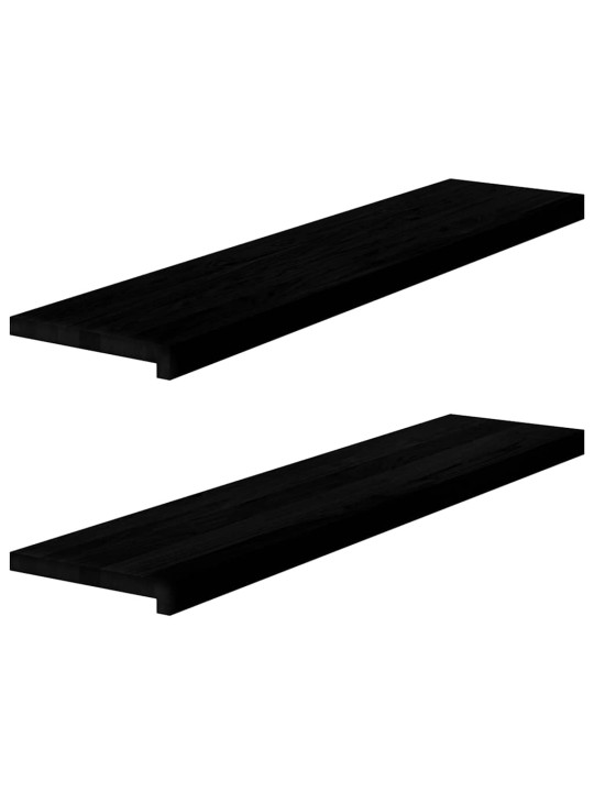ikkunalaudat 2 kpl tummanruskea 110x30x2 cm massiivipuutammea