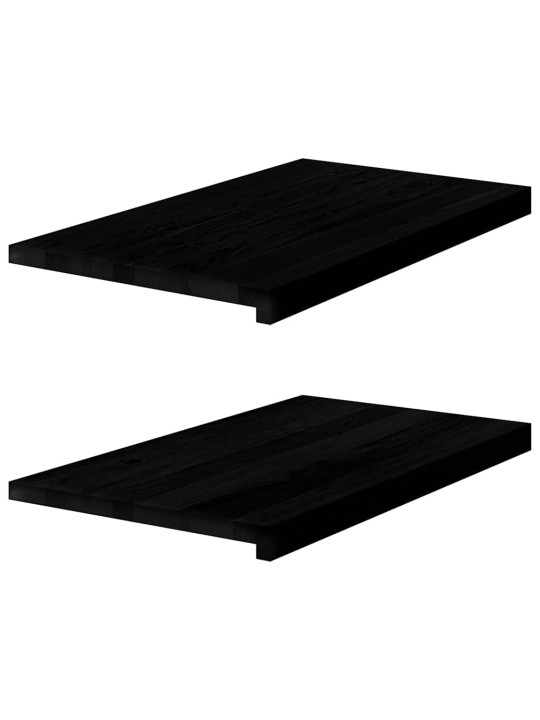 Ikkunalaudat 2 kpl tummanruskea 70x40x2 cm massiivipuutammea