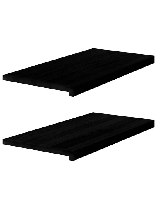 Ikkunalaudat 2 kpl tummanruskea 80x40x2 cm massiivipuutammea