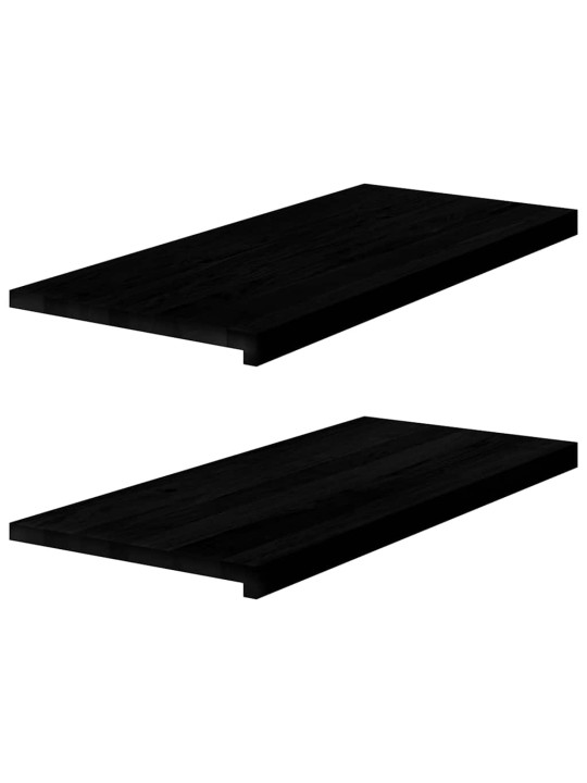Ikkunalaudat 2 kpl tummanruskea 90x40x2 cm massiivipuutammea