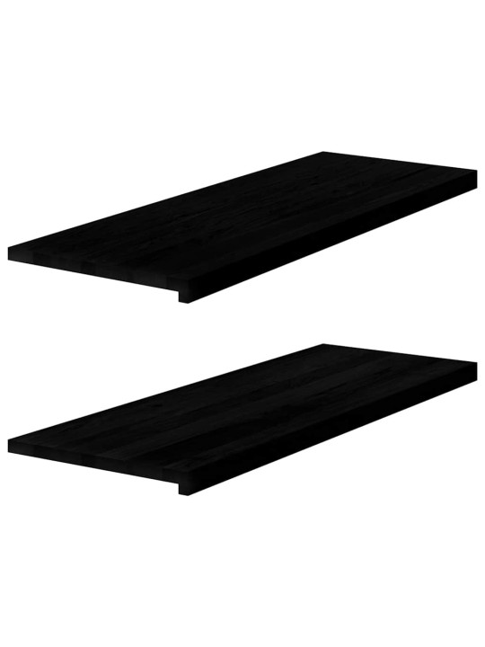 ikkunalaudat 2 kpl tummanruskea 110x40x2 cm massiivipuutammea
