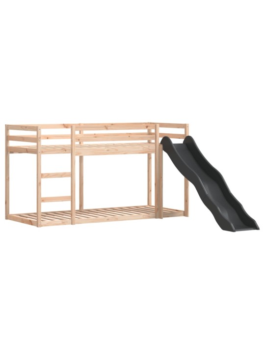 Kerrossänky liukumäellä ja tikkailla 90x200 cm täysi mänty