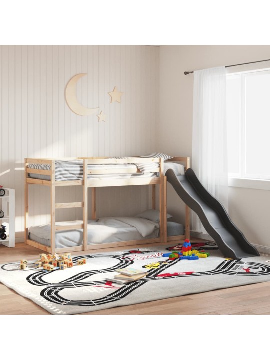 Kerrossänky liukumäellä ja tikkailla 90x200 cm täysi mänty