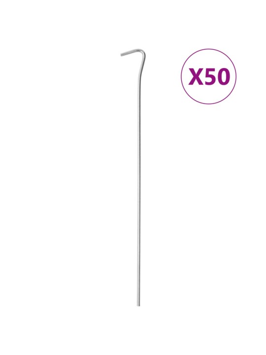 Telttatapit 50 kpl 30 cm Ø4 mm galvanoitu teräs