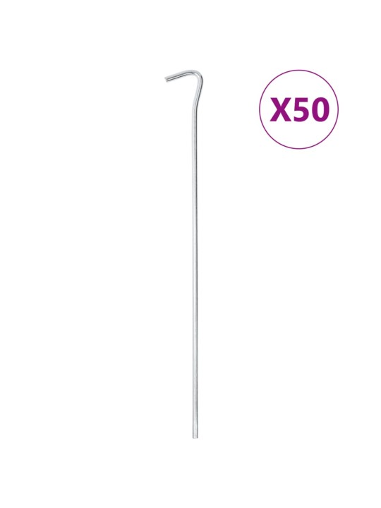 Telttatapit 50 kpl 30 cm Ø5 mm galvanoitu teräs