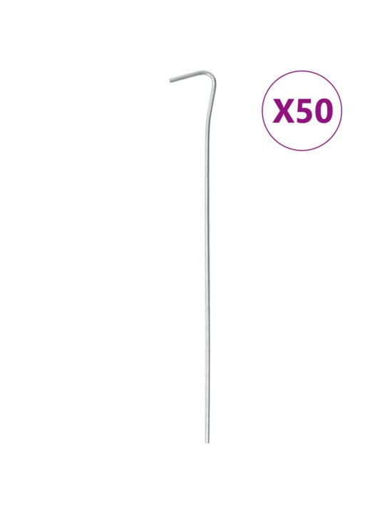 Telttatapit 50 kpl 23 cm Ø3 mm galvanoitu teräs