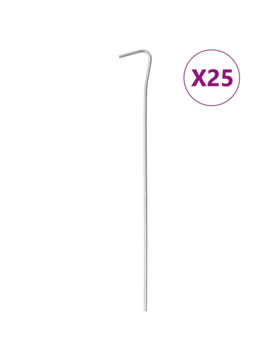 Telttatapit 25 kpl 23 cm Ø3 mm galvanoitu teräs