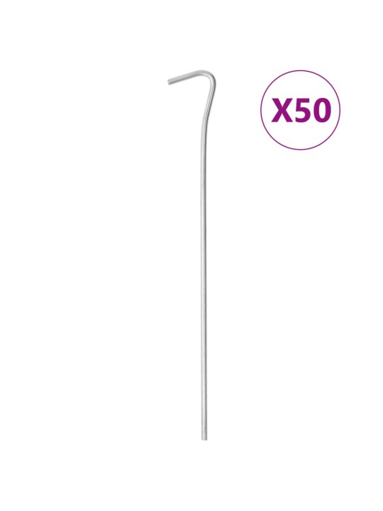 Telttatapit 50 kpl 23 cm Ø4 mm galvanoitu teräs