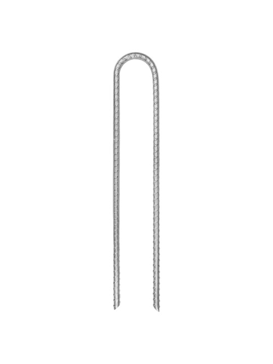 Telttatapit 12 kpl u-muotoiset 30 cm ø7 mm galvanoitu teräs