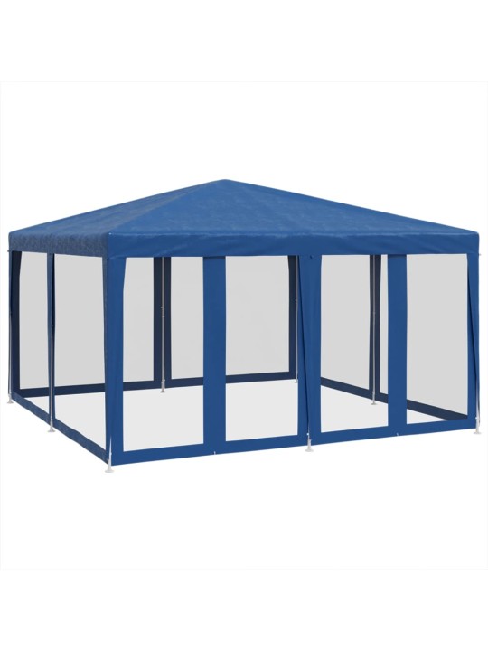 Juhlateltta 8 verkkosivuseinää sininen 4x4 m hdpe