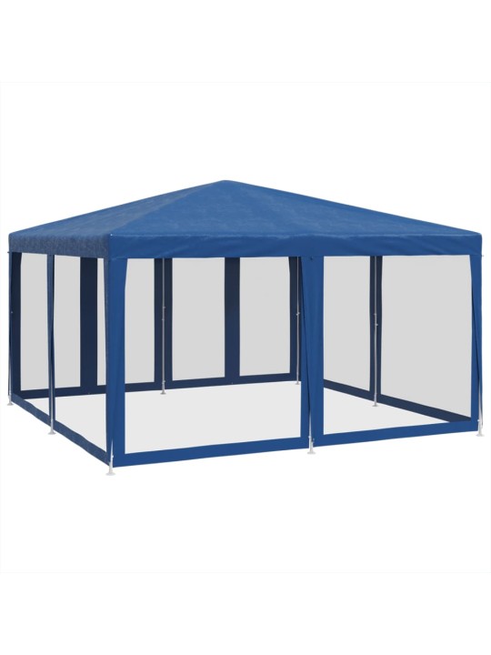 Juhlateltta 8 verkkosivuseinää sininen 4x4 m hdpe