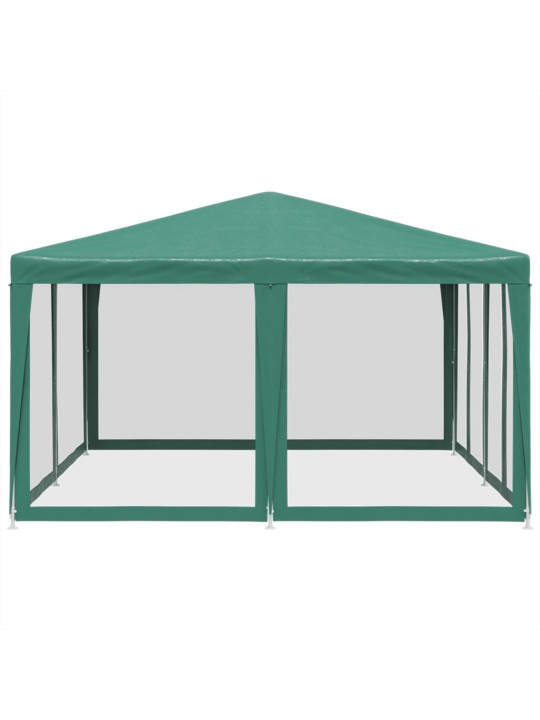 Juhlateltta 8 mesh-sivuseinällä vihreä 4x4 m hdpe