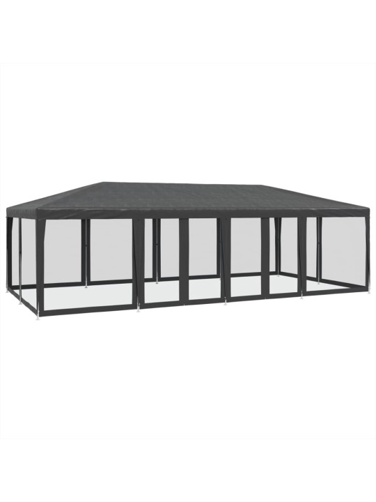Juhlateltta 12 mesh-sivuseinillä antrasiitti 8x4 m hdpe