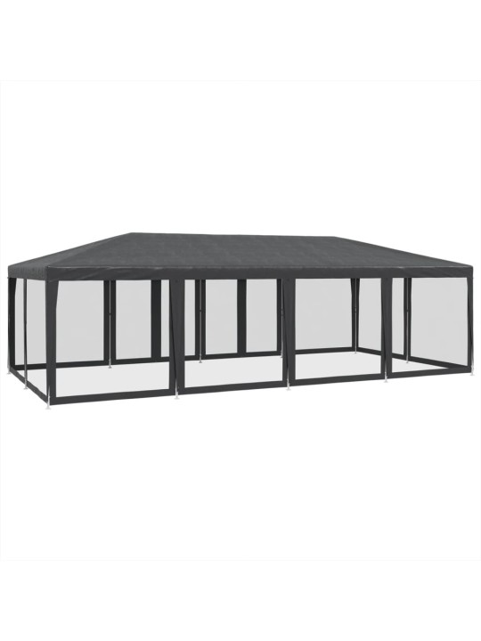 Juhlateltta 12 mesh-sivuseinillä antrasiitti 8x4 m hdpe