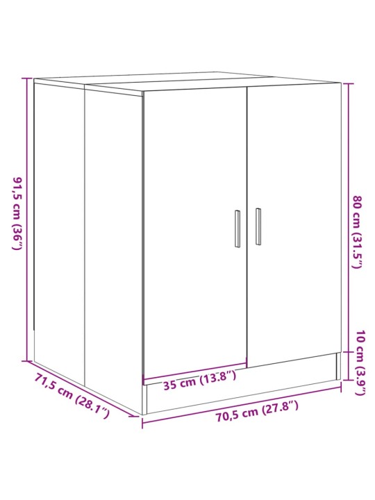 Pesukonekaappi Sonoma-tammi 70,5x71,5x91,5 cm