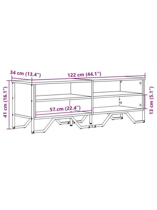 TV-taso savutammi 122x34x41 cm tekninen puu