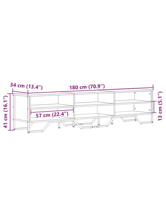 TV-taso savutammi 180x34x41 cm tekninen puu