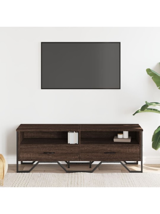 TV-taso ruskea tammi 122x34x41 cm tekninen puu