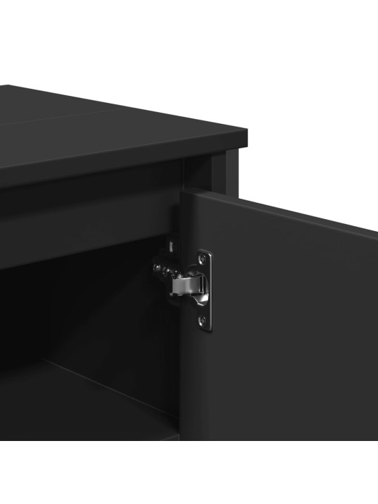Kylpyhuoneen pesuallaskaappi musta 91x35x60 cm tekninen puu
