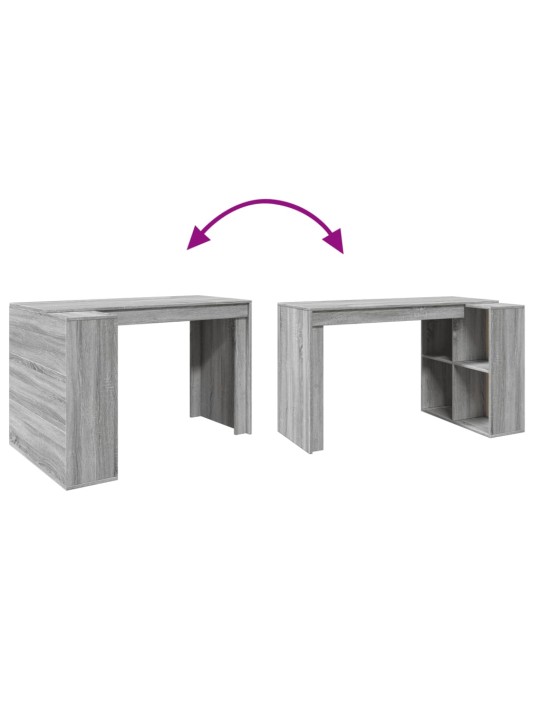 Työpöytä harmaa Sonoma 123,5x73,5x75 cm tekninen puu