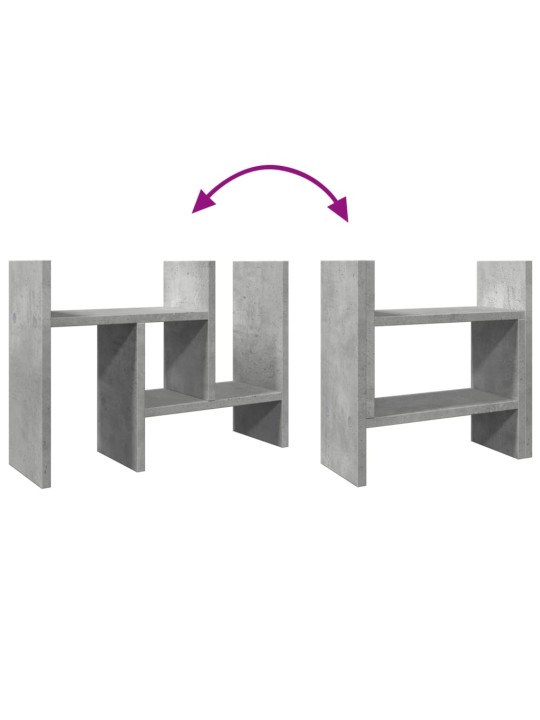 Pöydän järjestäjä betoninharmaa 34,5x15,5x35,5 cm tekninen puu