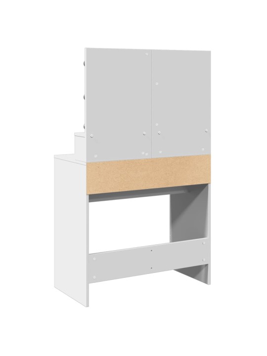 Vidaxl peilipöytä led-valoilla valkoinen 80x41x134,5 cm