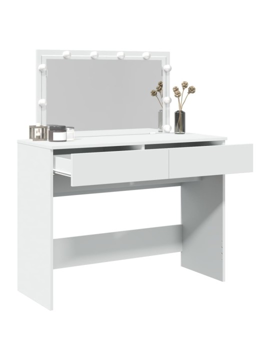 Vidaxl peilipöytä led-valoilla valkoinen 100x40x120 cm
