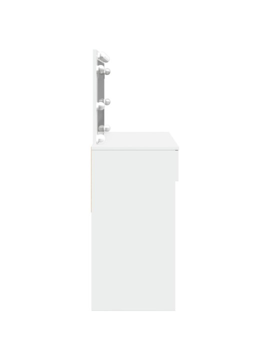 Vidaxl peilipöytä led-valoilla valkoinen 100x40x120 cm