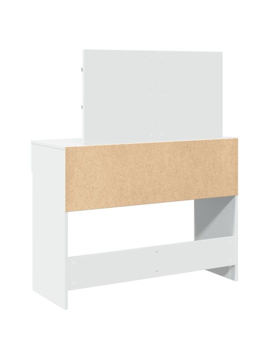 Vidaxl peilipöytä led-valoilla valkoinen 100x40x120 cm
