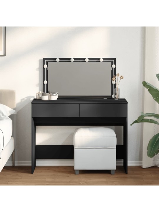 Vidaxl peilipöytä led-valoilla musta 100x40x120 cm