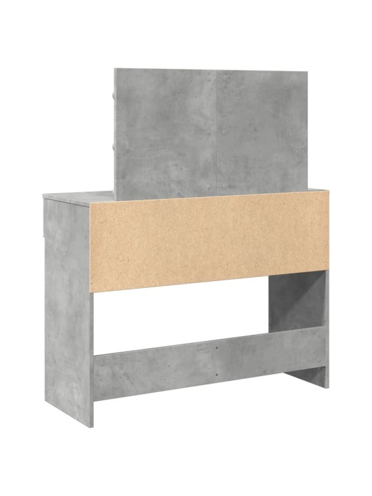 Vidaxl peilipöytä led-valoilla betoninharmaa 100x40x120 cm